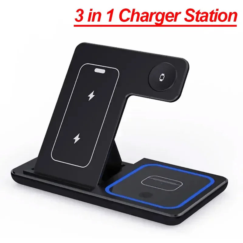 ApexPrime™ 3-in-1 Magnetic Fast Wireless Charging Dock