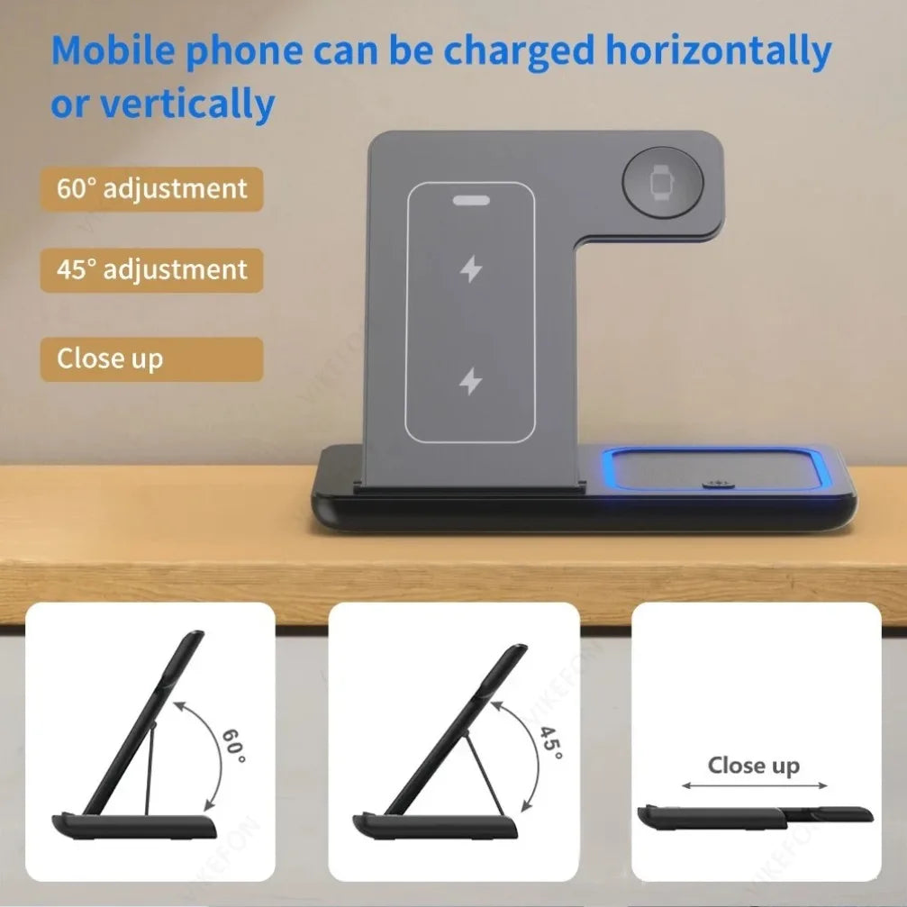 ApexPrime™ 3-in-1 Magnetic Fast Wireless Charging Dock