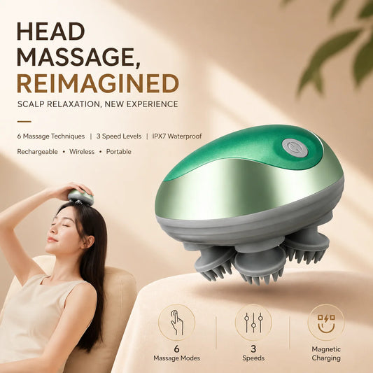 ApexPrime™ Smart Waterproof Electric Scalp Massager