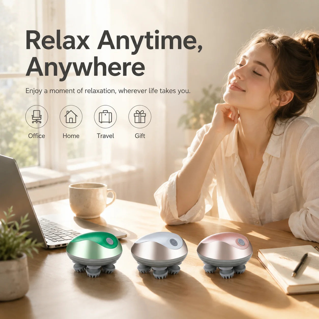 ApexPrime™ Smart Waterproof Electric Scalp Massager