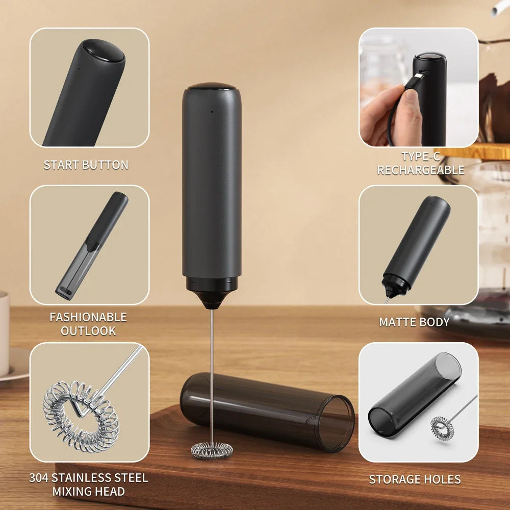 ApexPrime™ Handheld Rechargeable Electric Drink Frother