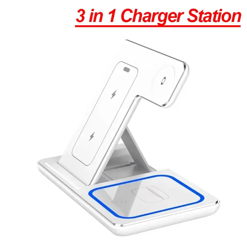 ApexPrime™ 3-in-1 Magnetic Fast Wireless Charging Dock